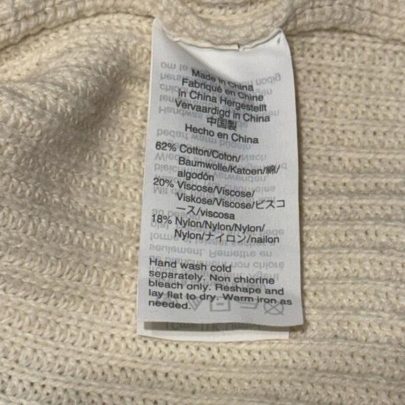 MADEWELL Women’s Patch Pocket Pullover Sweater in Bright Ivory-Size X-Large - Picture 10 of 10